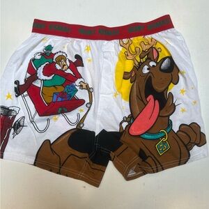 Cartoon Network Scooby-Doo Christmas Boxers - White, Red, Brown